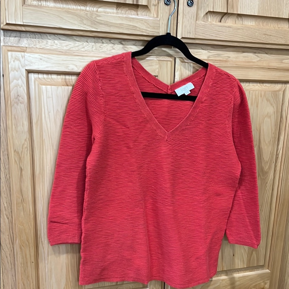 LOFT Burnt Orange Knit Sweater